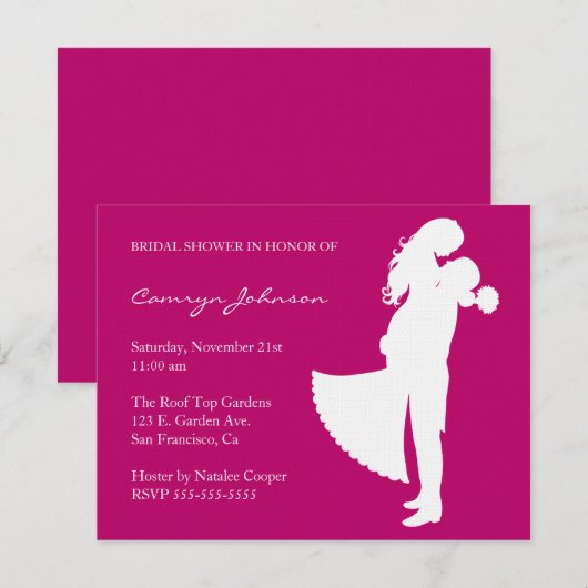 De uitnodiging van de Lillee Rue (Voorkant / Achterkant)