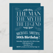 De uitnodiging van de Man van Birthday (Voorkant / Achterkant)