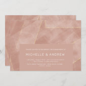 de uitnodiging van de moderne zwarte goudpartij (Voorkant / Achterkant)