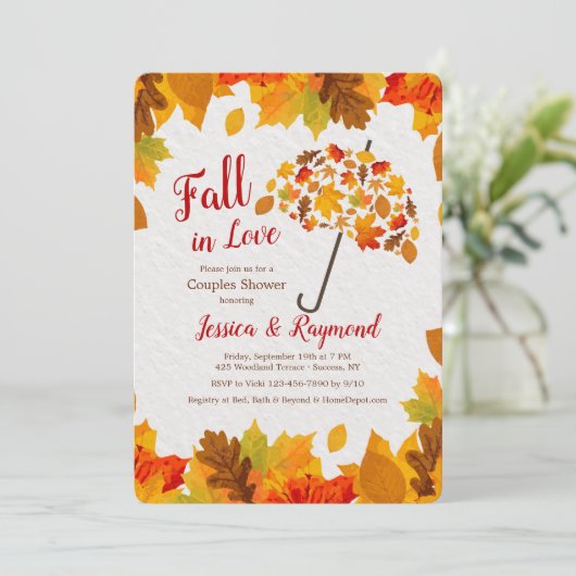 De Uitnodiging van de Paraplu van de Douche van de (Staand voorkant)