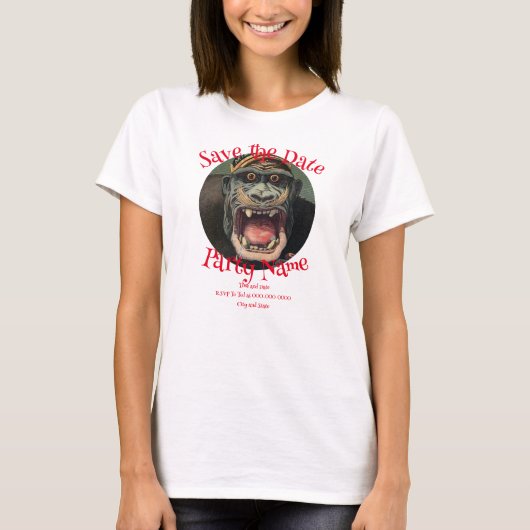 De Uitnodiging van de partij geeft DM of Bericht d T-shirt (Voorkant)