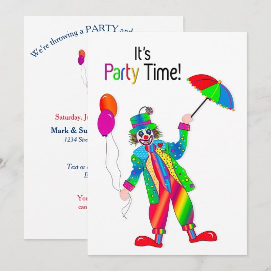 De Uitnodiging van de partij, Gekoeld in Vivid Kle (Voorkant / Achterkant)