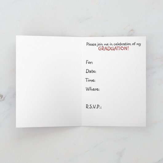 De Uitnodiging van de Partij van afstuderen (Binnen)