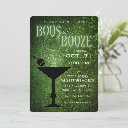 De Uitnodiging van de Partij van Boos en van Booze (Staand voorkant)