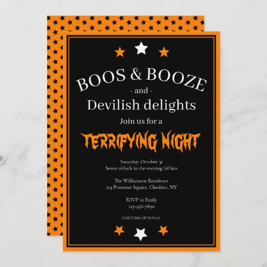 De Uitnodiging van de Partij van Boos en van Booze (Voorkant / Achterkant)