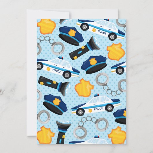 De Uitnodiging van de Partij van Cops en Robbers B (Achterkant)