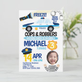 De Uitnodiging van de Partij van Cops en Robbers B (Staand voorkant)