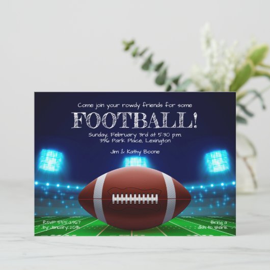 De Uitnodiging van de Partij van de Football van h (Staand voorkant)