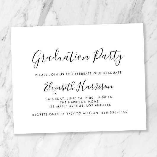 De Uitnodiging van de Partij van de Graduatie van 