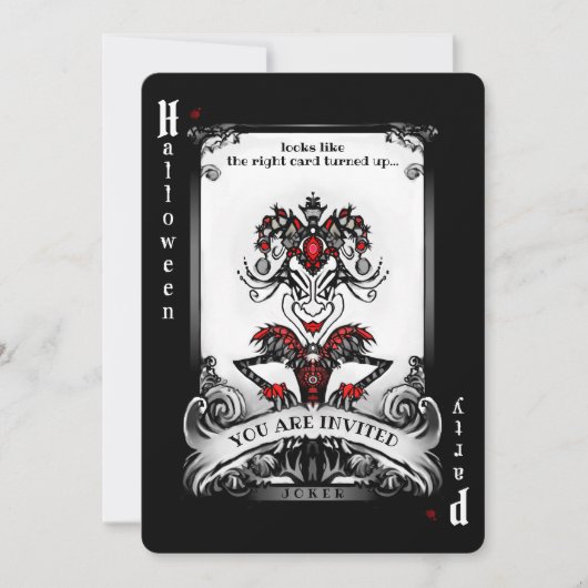 De uitnodiging van de partij van de Kaart Joker Ha (Voorkant)