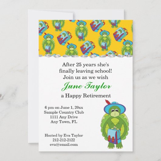 De Uitnodiging van de Partij van de Pensionering (Voorkant)