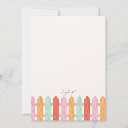 De Uitnodiging van de Partij van de Tuin van de (Achterkant)