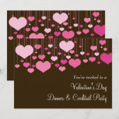 De Uitnodiging van de Partij van de Valentijn van (Voorkant / Achterkant)
