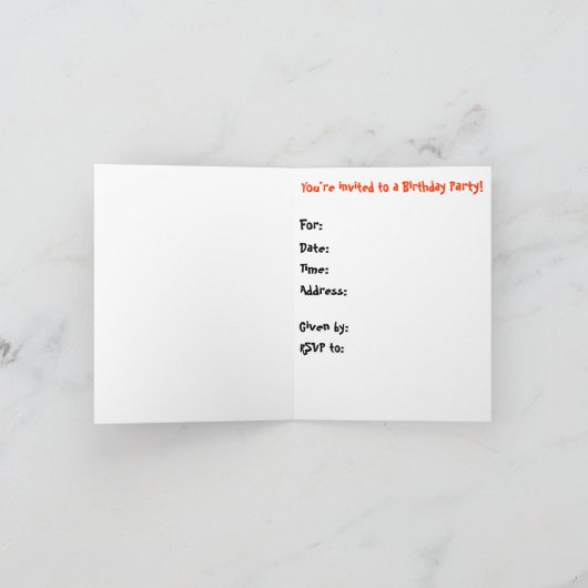 De Uitnodiging van de Partij van de Verjaardag van (Binnen)