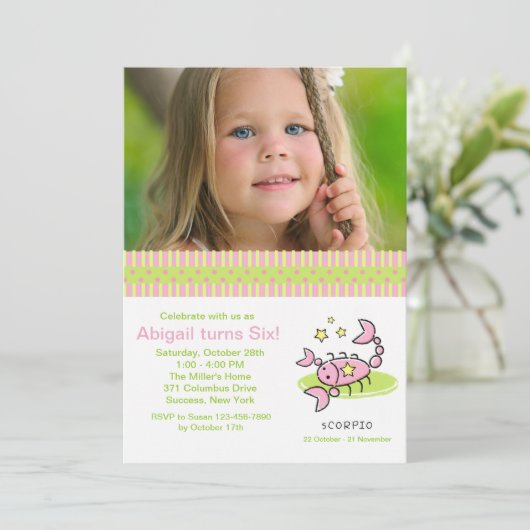 De Uitnodiging van de Partij van de Verjaardag van (Staand voorkant)