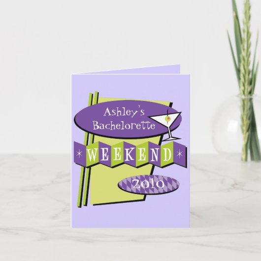 De uitnodiging van de Partij van de vrijgezellin (Voorkant)