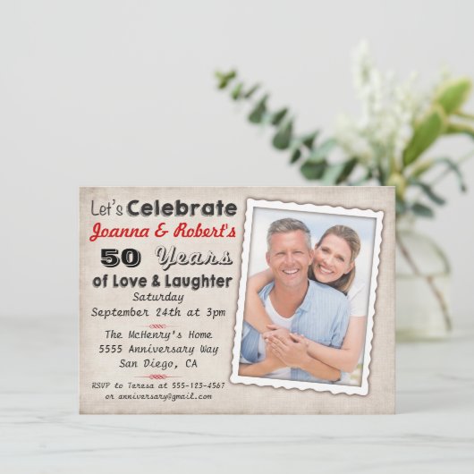 De Uitnodiging van de Partij van het Jubileum van  (Staand voorkant)