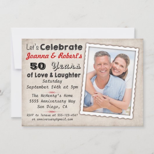 De Uitnodiging van de Partij van het Jubileum van  (Voorkant)