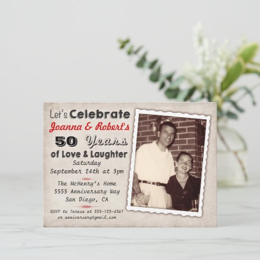 De Uitnodiging van de Partij van het Jubileum van  (Staand voorkant)