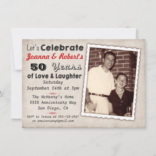 De Uitnodiging van de Partij van het Jubileum van  (Voorkant)