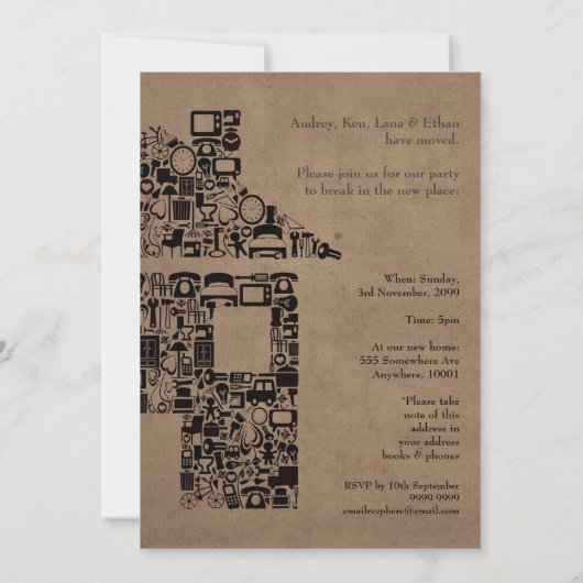 De Uitnodiging van de Partij van Reno van het (Achterkant)