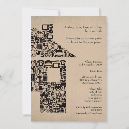 De Uitnodiging van de Partij van Reno van het (Achterkant)