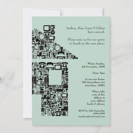 De Uitnodiging van de Partij van Reno van het (Achterkant)