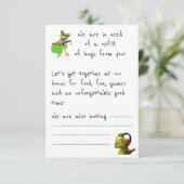 De uitnodiging van de partij "We hebben meer knuff (Staand voorkant)