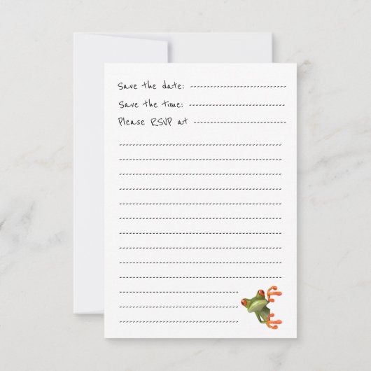 De uitnodiging van de partij "We hebben meer knuff (Achterkant)