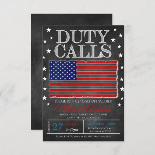 De Uitnodiging van de Plaatsing van de Vraag van d (Voorkant / Achterkant)