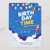 De Uitnodiging van de Raket van de Tijd van de Bir (Voorkant / Achterkant)