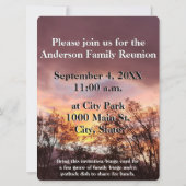 De Uitnodiging van de Reunion van de familie en de (Achterkant)