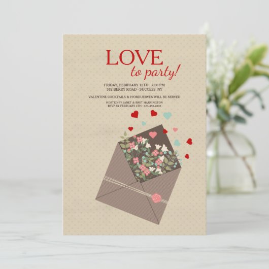 De Uitnodiging van de Ruikertjes van Valentijn (Staand voorkant)