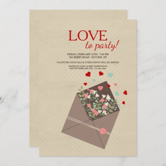 De Uitnodiging van de Ruikertjes van Valentijn (Voorkant / Achterkant)