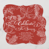 De uitnodiging van de Seizoenfeestdag vieren (Voorkant / Achterkant)