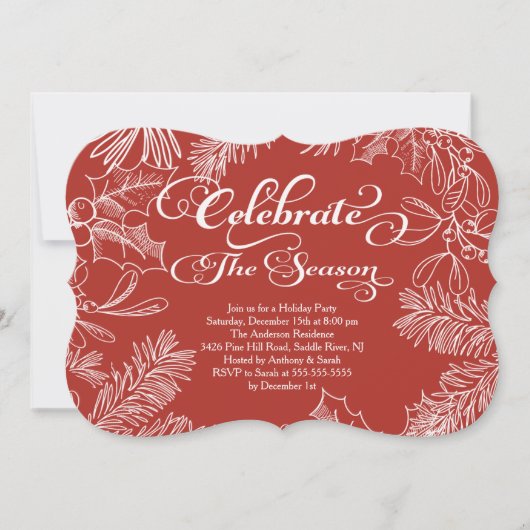 De uitnodiging van de Seizoenfeestdag vieren (Voorkant)