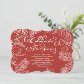 De uitnodiging van de Seizoenfeestdag vieren (Staand voorkant)