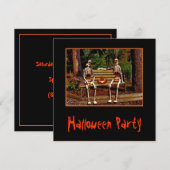 De Uitnodiging van de Skeletten van Halloween (Voorkant / Achterkant)