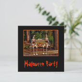 De Uitnodiging van de Skeletten van Halloween (Staand voorkant)