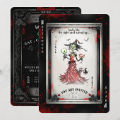 De uitnodiging van de Sorceress Joker Card Party (Voorkant / Achterkant)