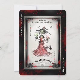 De uitnodiging van de Sorceress Joker Card Party