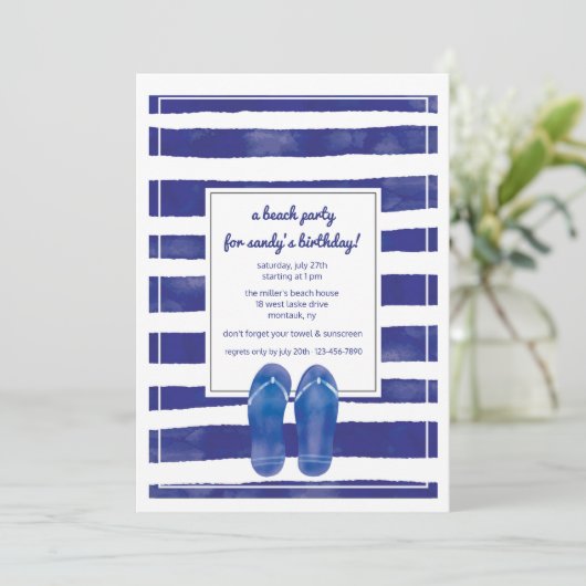 De Uitnodiging van de Stijl van de zomer (Staand voorkant)