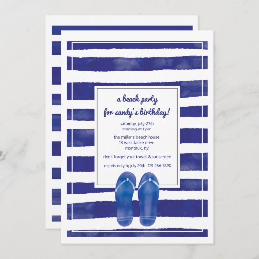 De Uitnodiging van de Stijl van de zomer (Voorkant / Achterkant)