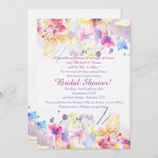 De Uitnodiging van de Symfonie van de waterverf (Voorkant / Achterkant)