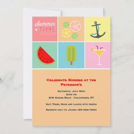 De Uitnodiging van de Tijd van de zomer (Voorkant)