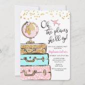 De uitnodiging van de Travel Therewell Party (Voorkant)