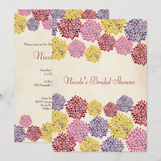 De Uitnodiging van de Tuin van de Bloem van de (Voorkant / Achterkant)