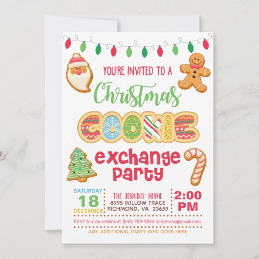 De Uitnodiging van de Uitwisseling van het Kerst - (Voorkant)