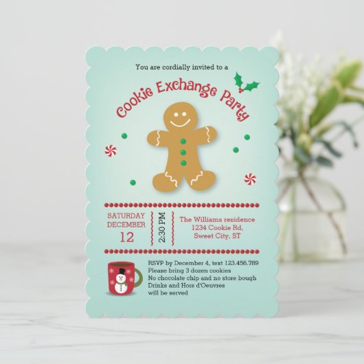 De Uitnodiging van de Uitwisseling van het Koekje  (Staand voorkant)