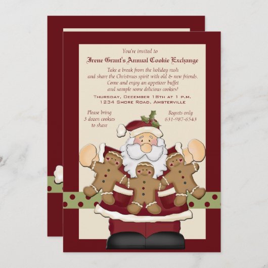 De Uitnodiging van de Uitwisseling van het Koekje  (Voorkant / Achterkant)